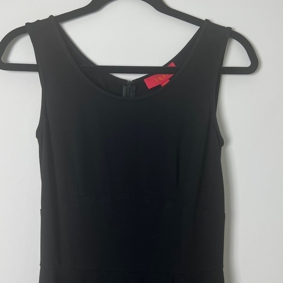 LAVIA Black Made In Italy Fit & Flare Sleeveless Ponte Knit Skater Dress Size 8 - Picture 5 of 11